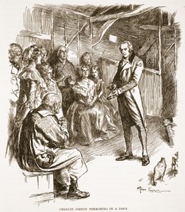 Charles Simeon Preaching in a Barn (illustration from 