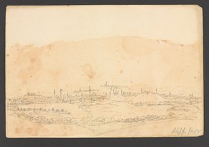 Aleppo from SW, Syria by Frederick Peter Layard