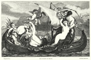 The Flight of Helen (engraving) by Frederick Richard Pickersgill