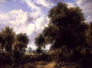 Wooded landscape by Frederick Waters Watts