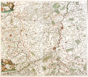 Map of the Diocese of Liege (Belgium) by Frederick de Wit
