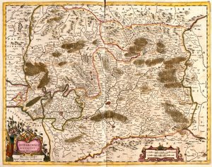 Map of the Duchy of Lorraine, France by Frederick de Wit