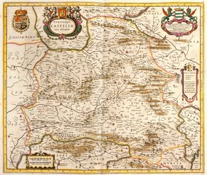 Map of the Kingdom of Castile (Spain) by Frederick de Wit