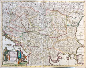 Map of the Kingdom of Hungary (etching) by Frederick de Wit