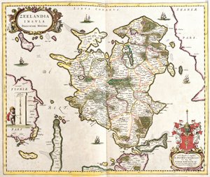 Map of the Island of Zealand (Netherlands) by Frederick de Wit