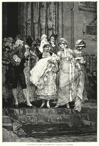 Baptism in the Time of the Directory, Revolutionary France by Frederik Hendrik (after) Kaemmerer