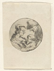 Man and Woman with Child by Frederik Hendrik Weissenbruch