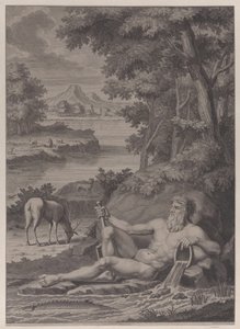 River god in a landscape, 1725 by Frederik Ottens