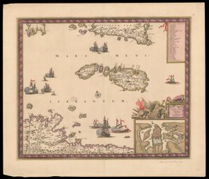 Island of Malta Accurately Delineated with Cities and Fortresses by Frederik de Wit