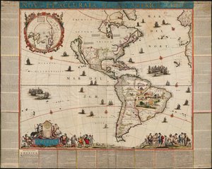 New and Accurate Map of America by Frederik de Wit