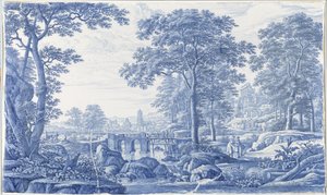 Plaque with an Italianate Landscape