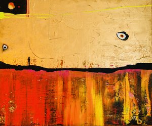 Solitary Figure Golden Horizon by Fredrik Olsen