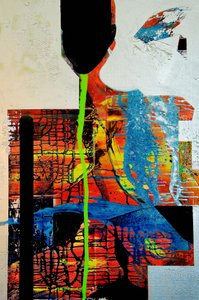 Vibrant Abstract Figure by Fredrik Olsen