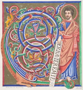 Illuminated Initial and Saint, 1830-62
