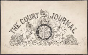 Title page design for The Court Journal, 1830-62