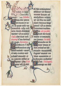 Manuscript Leaf from the Beauvais Missal by French 13th Century
