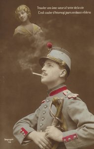A Young Soldier Daydreaming About His Love by French Photographer