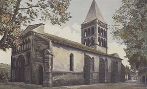 Aillas, Church, Southwest View by French Photographer