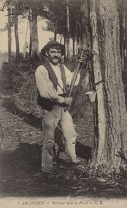 Arcachon, Resinier in the Forest by French Photographer