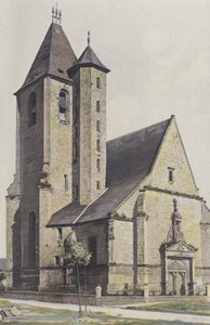 Assier, Church, Northwest View by French Photographer