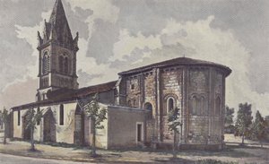 Avensan, Church, Southeast View by French Photographer