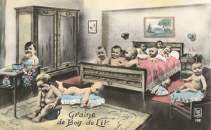 Babies on a bed