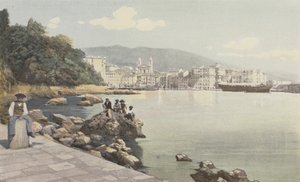 Bastia, View of the Old Port and the City by French Photographer