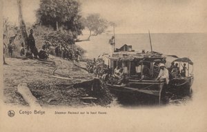 Belgian Congo, Steamer Hainaut on the High River by French Photographer