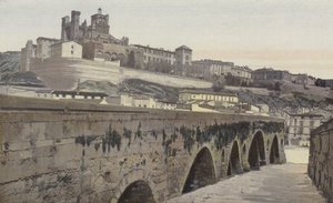 Beziers, Old Bridge and Saint-Nazaire Church (former Cathedral) by French Photographer