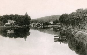Bougival: Banks of the Seine (early 20th century) by French Photographer