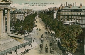 Boulevards of Paris, Seen from Boulevard de la Madeleine by French Photographer