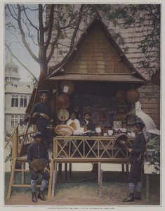 Cambodian Hut at the Exposition Universelle 1900, Paris by French Photographer