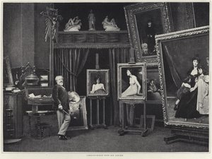 Carolus-Duran in His Workshop by French Photographer
