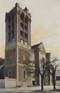 Champeaux, Church, West Facade by French Photographer