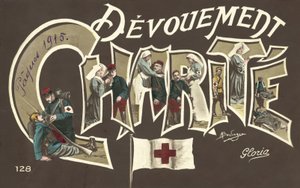 Charity, Nursing, in WW1 by French Photographer