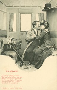 Couple Making Love in a Train Compartment by French Photographer