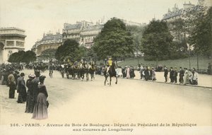 Departure of the President of France, Longchamp Racecourse, Paris by French Photographer