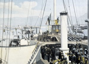 French Navy, Late 19th Century: Inspection - Bibl. des Arts Deco. by French Photographer