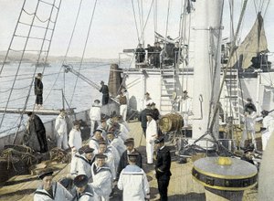 French Navy, Late 19th Century: Boarding Food - Bibl. des Arts Deco by French Photographer