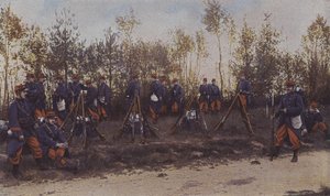 French infantry on manoeuvres