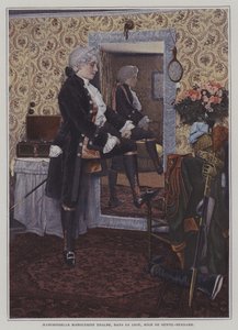 French opera singer Marguerite Ugalde in her dressing room
