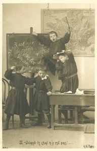 French schoolchildren playing, Vive Les Vacances by French Photographer