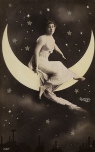 Girl on moon