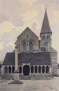 Hermonville, Church, West Facade by French Photographer