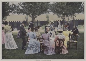 Holidaymakers at Deauville, France by French Photographer