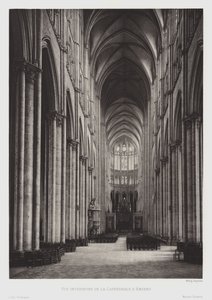 Interior view of Amiens Cathedral by French Photographer