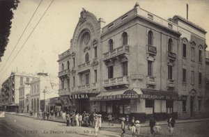 Italian Theatre, Tunis, Tunisia by French Photographer