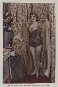 Juliette Simon-Girard, French opera singer, in her dressing room