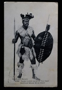 Kiki, dancer who performed barefoot on broken glass, Buffalo Bill (William Frederick Cody) by French Photographer