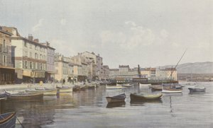 La Seyne, View of the Quay (Small Harbor of Toulon) by French Photographer